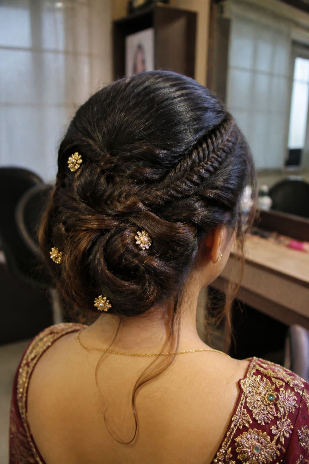 Braided wedding hairstyle